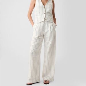 NWT GAP High Rise Linen-Cotton Trousers
